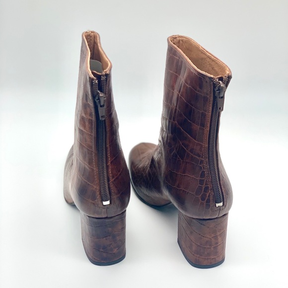 Free People Cecile Croc-Print Leather Ankle Bootie - Picture 11 of 11